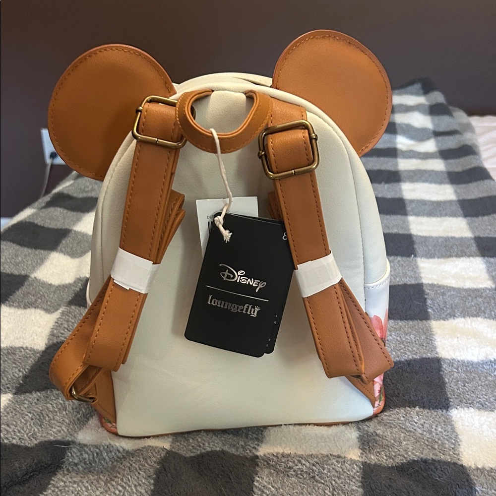 Disney Minnie Mouse Kids Backpack - White and Tan - Picture 3 of 3